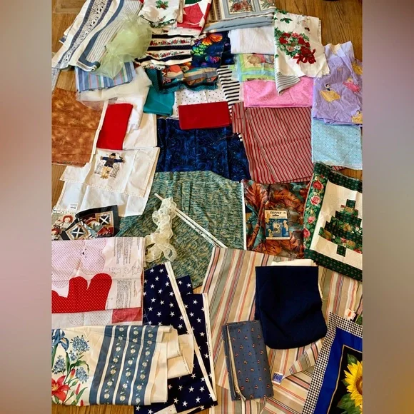 VTG LOT 13 Lb Fabric Quilting Crafts Country Patriotic Apron Concard Kessler - Picture 10 of 15